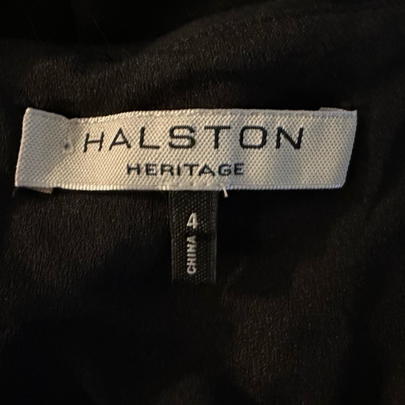HALSTON Black Halter Dress 4 - Picture 6 of 9